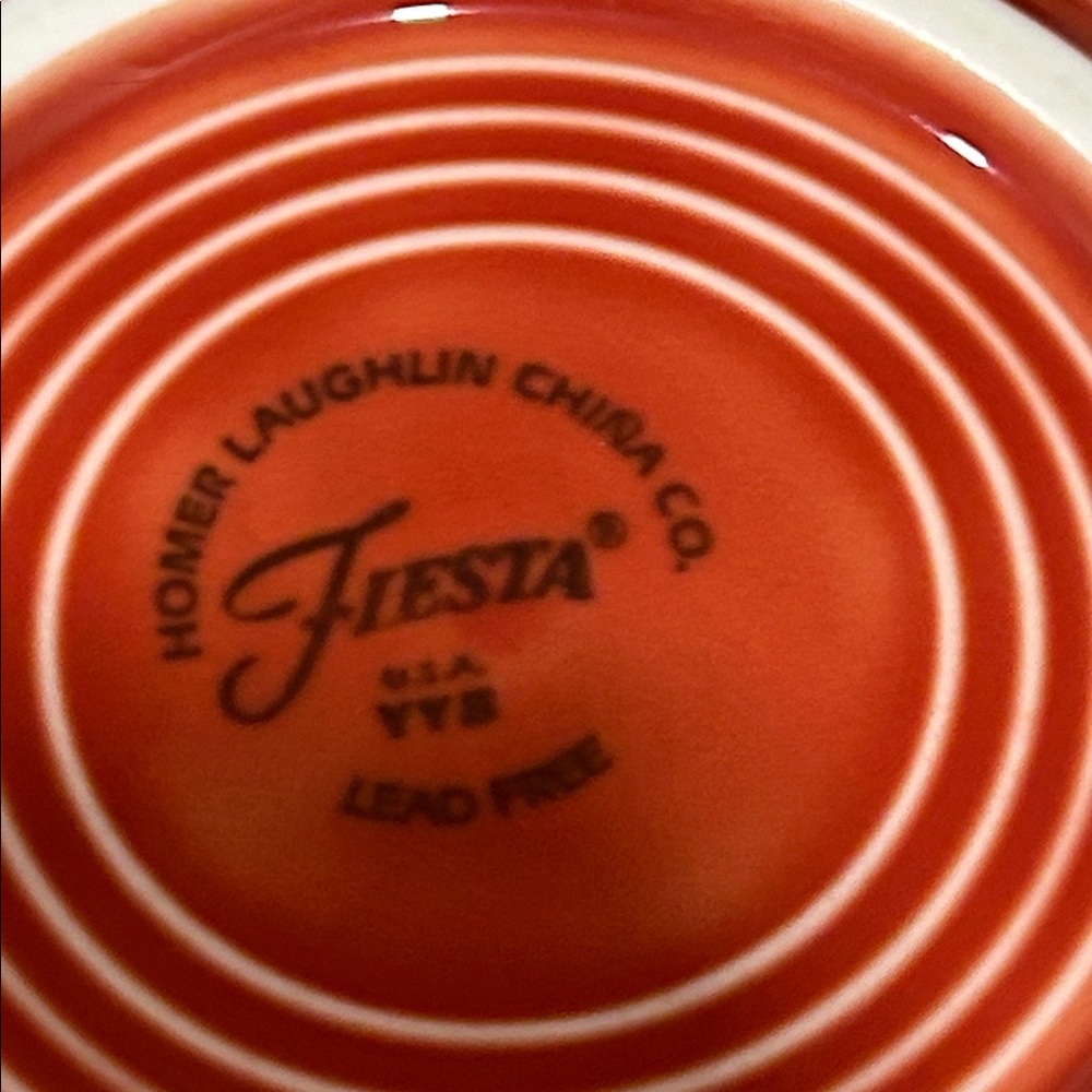 Fiesta Tea Cup and Saucer Set - Burnt Orange - Picture 5 of 8